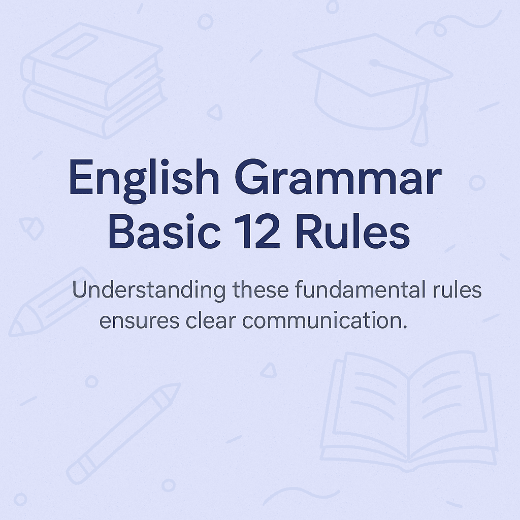 English Grammar- Basic 12 Rules